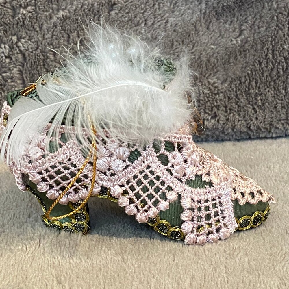 Vintage Katherine's Collection Victorian Pin Cushion Shoe
